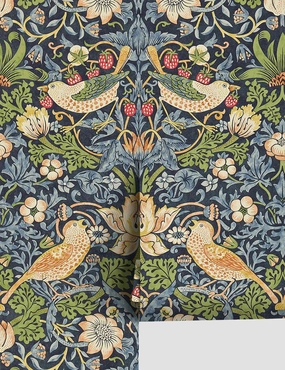 Strawberry Thief Wallpaper by Morris & Co.nordic style wall decor