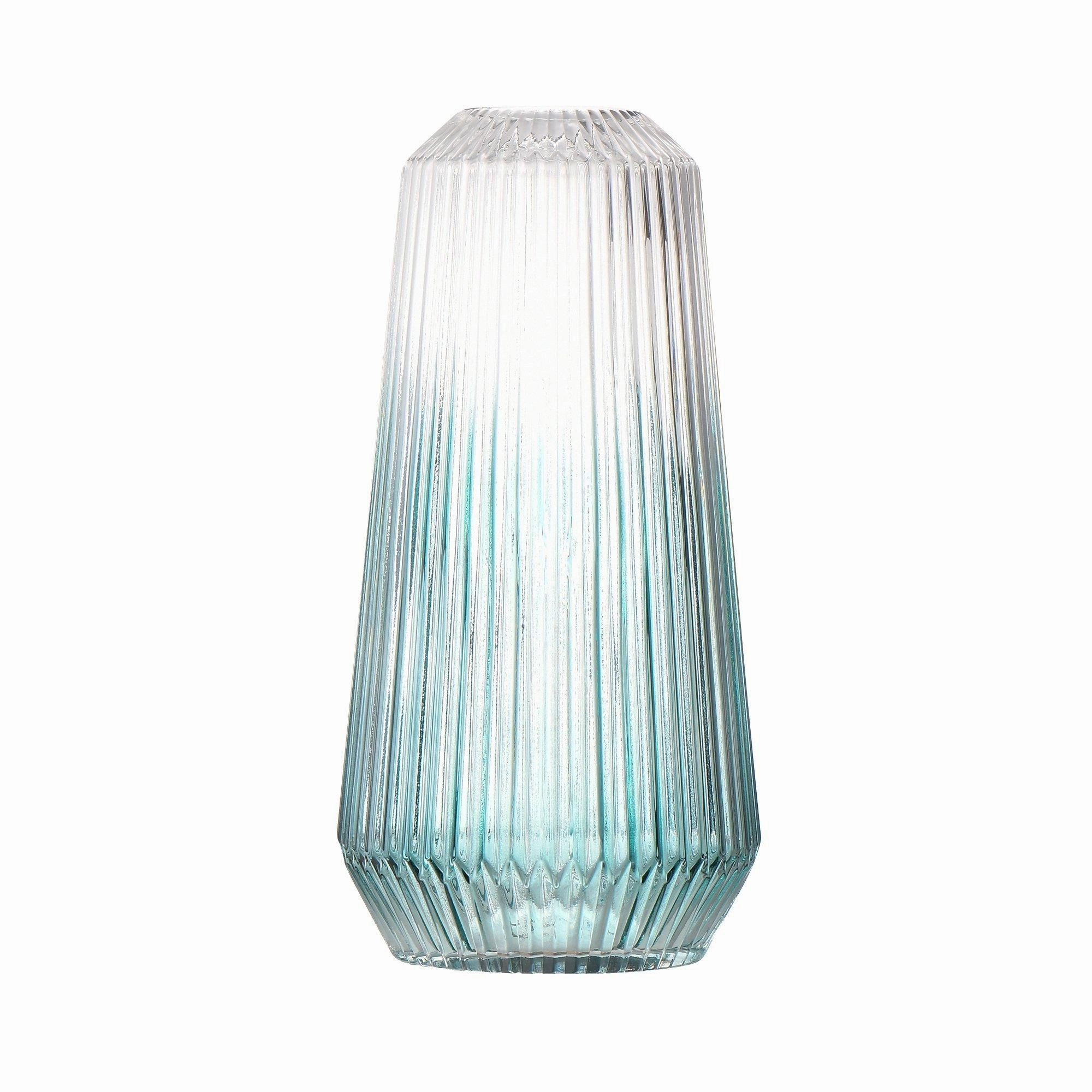 Stripe Flower Vase Blue