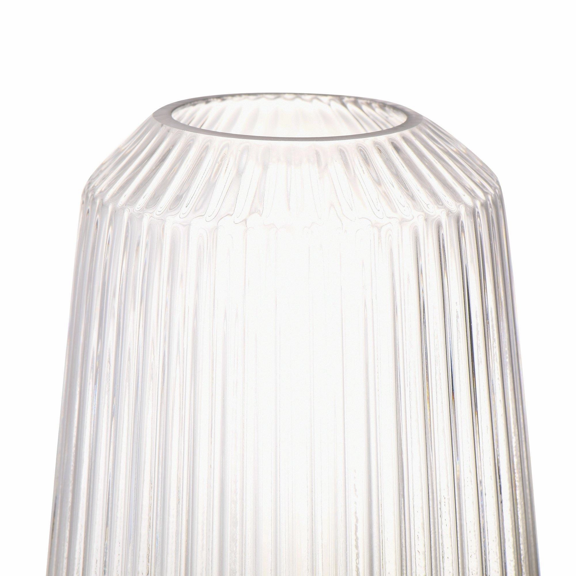 Stripe  Flower Vase Yellow Gray