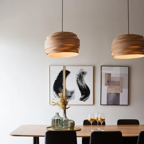 Studio Vayehi Light Cloud Wood Veneer Ceiling Lighttable lamp,smart table lamp