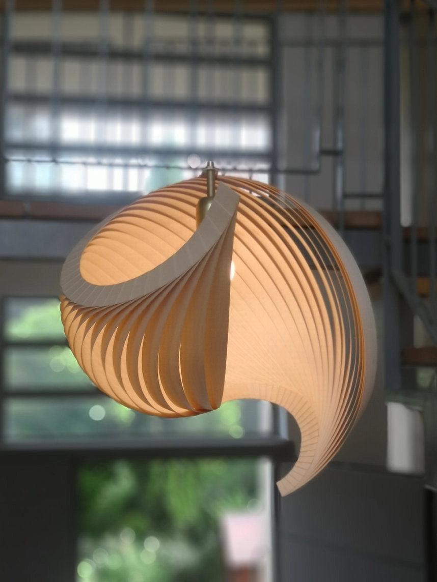 Studio Vayehi Wing Wood Veneer Ceiling Light