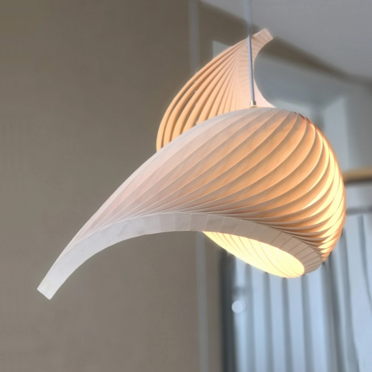 Studio Vayehi Wing Wood Veneer Ceiling Light