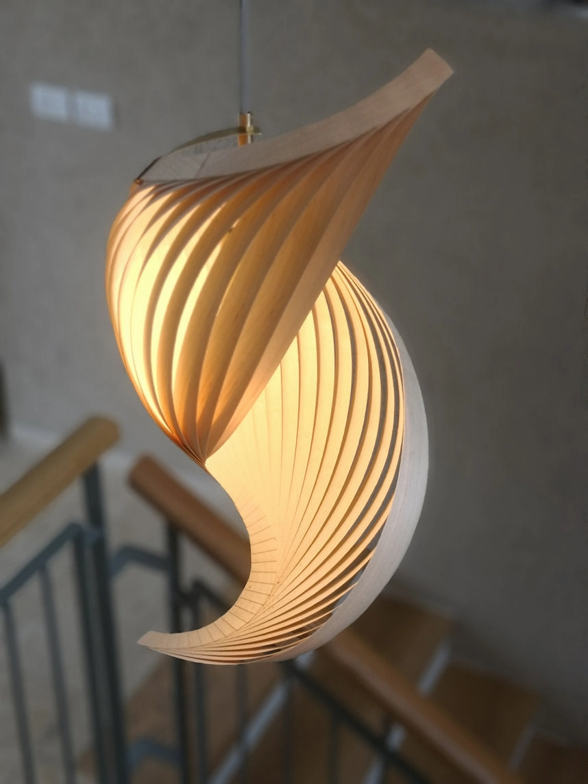 Studio Vayehi Wing Wood Veneer Ceiling Light