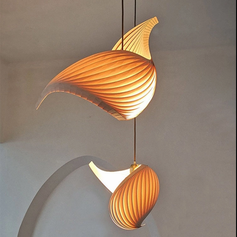 Studio Vayehi Wing Wood Veneer Ceiling Light