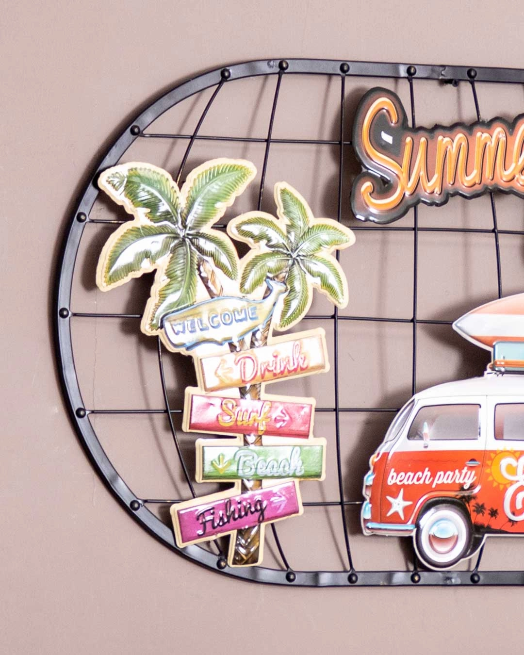 Summer Holidays Hanging Decorative Tinplate
