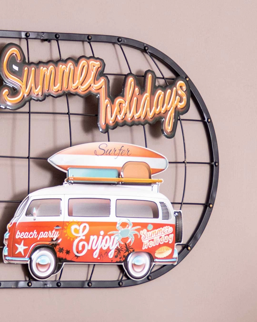 Summer Holidays Hanging Decorative Tinplate