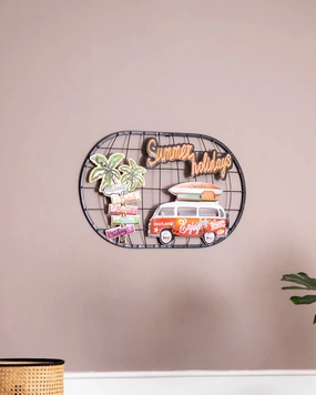 Summer Holidays Hanging Decorative Tinplatenordic style wall decor