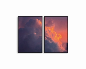 Sunset in The Clouds Set Includes Two Printsmodern abstract painting decor