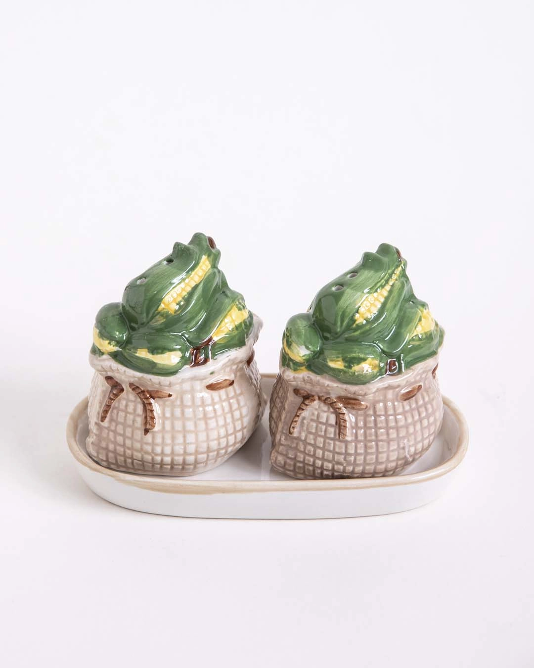 Sweet Corn Sack Salt & Pepper Shaker Set