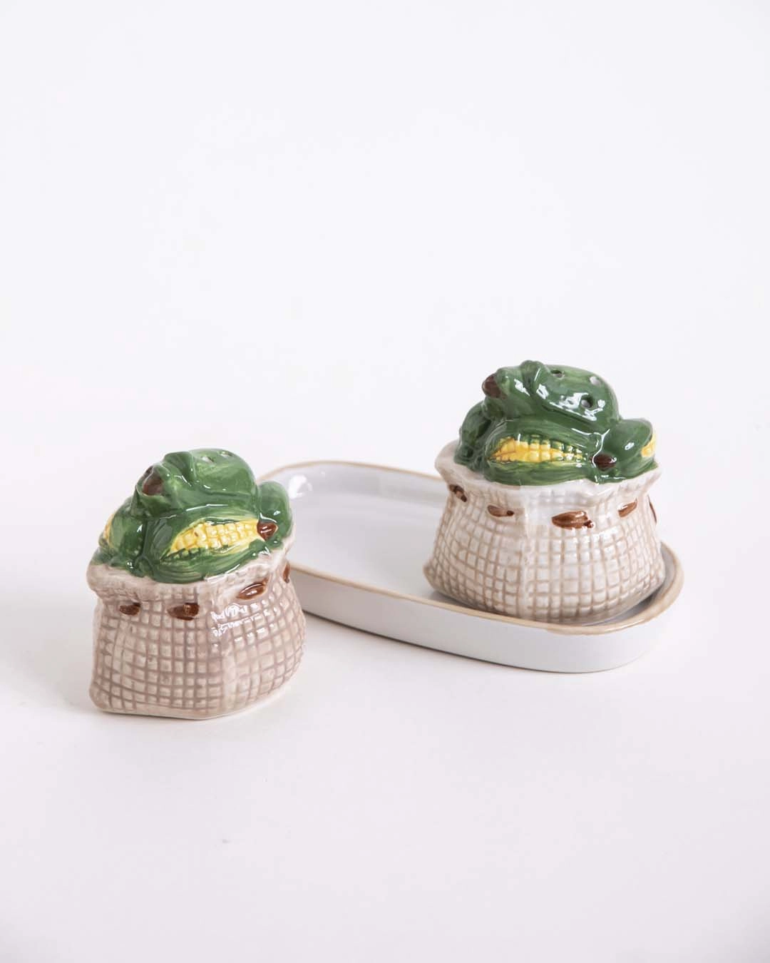 Sweet Corn Sack Salt & Pepper Shaker Set