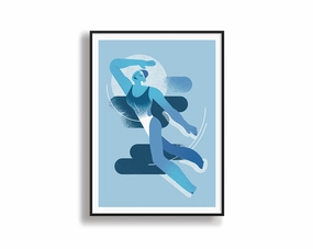 Swimmingnordic style wall decor
