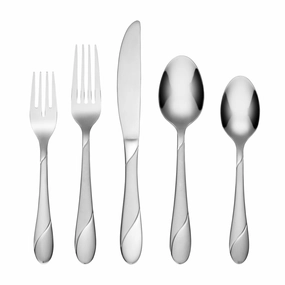 Swirl Sand 89 Piece Flatware Seteco-friendly bamboo fiber tableware set 