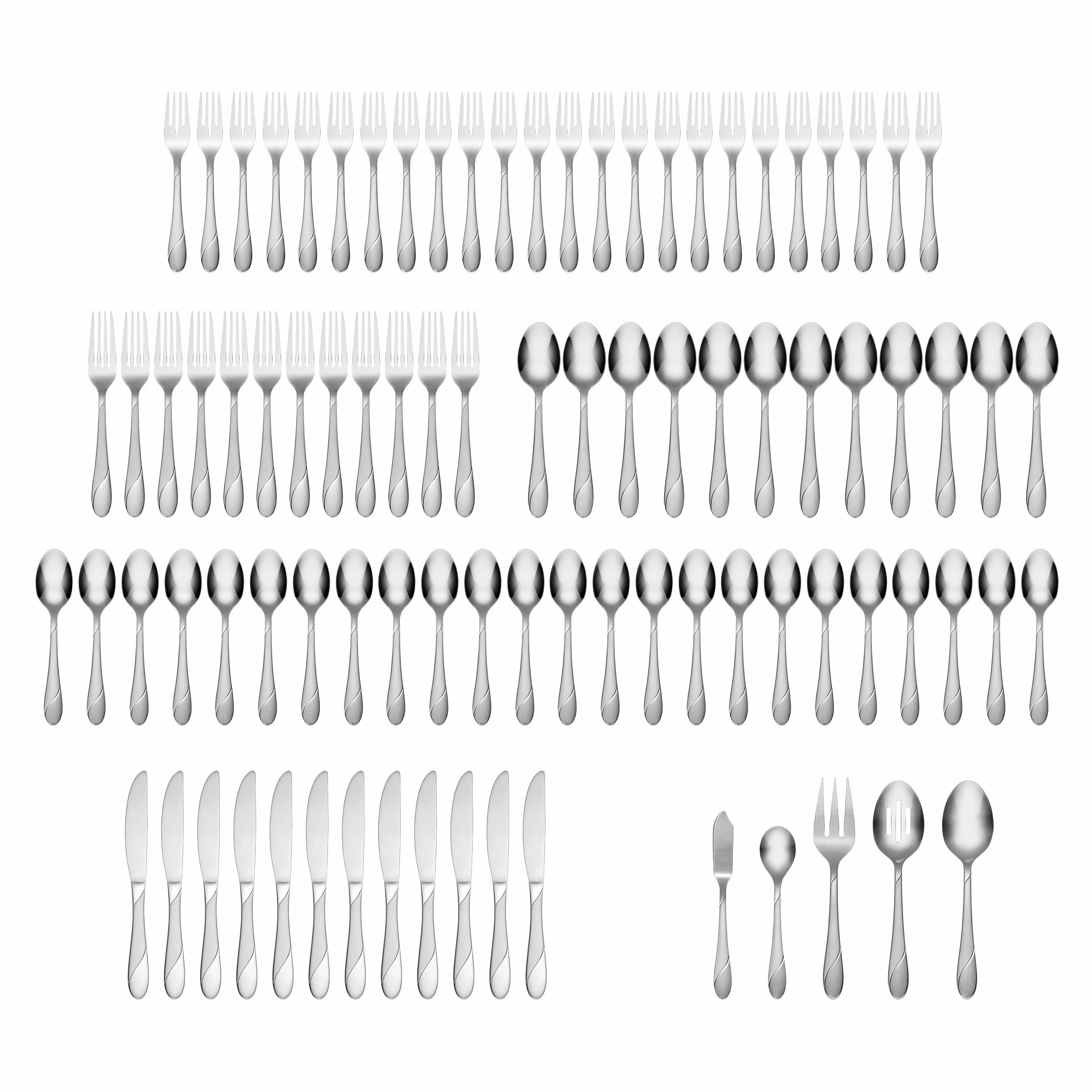 Swirl Sand 89 Piece Flatware Set