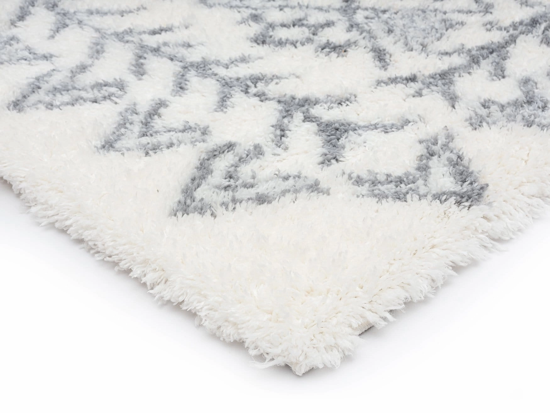 Tahnee Ivory And Grey Tribal Shag Rug *NO RETURNS UNLESS FAULTY