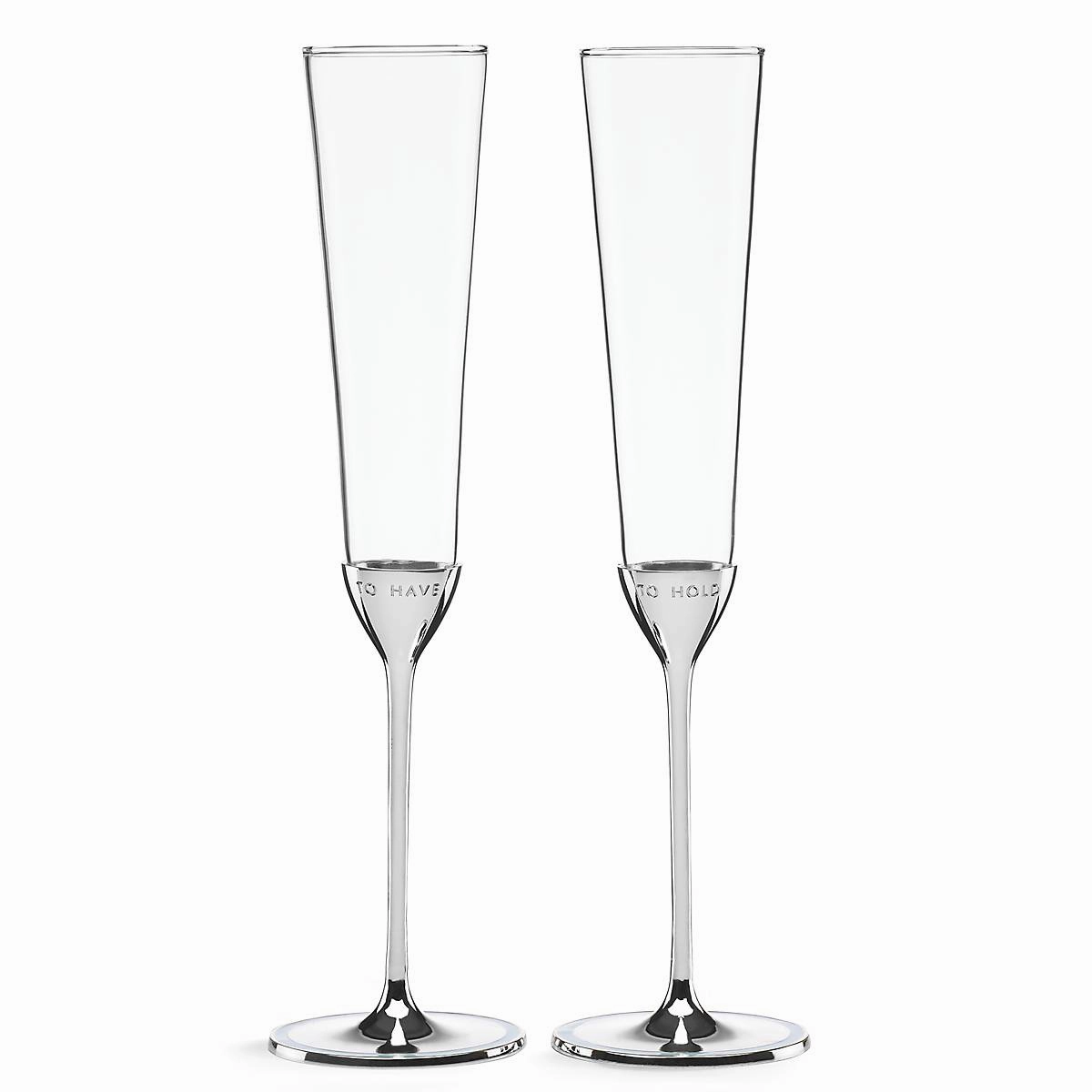Take The Cake 2-Piece Champagne Flute Setglass cups ,personalized mugs 