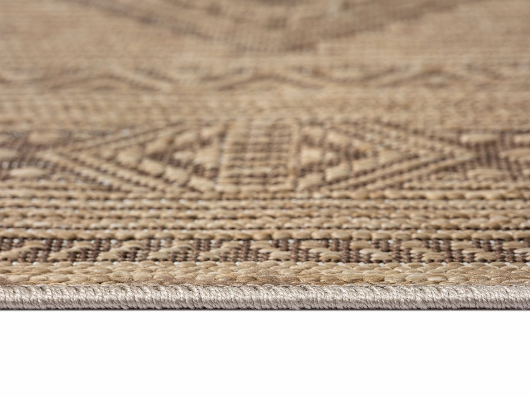Takha Brown and Beige Tribal Flatweave Indoor Outdoor Rug
