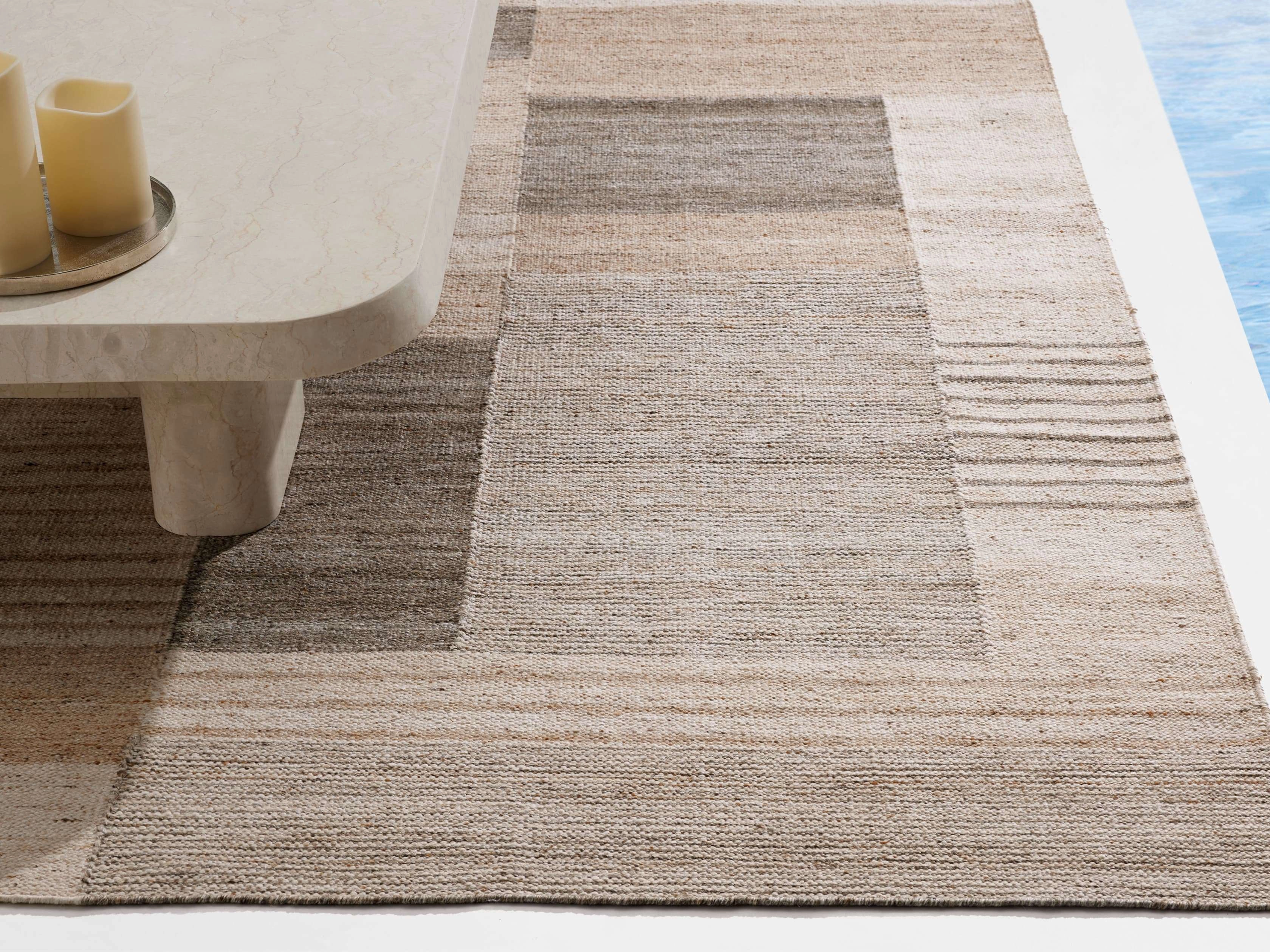Talia Performance Rugmodern color block patchwork rug