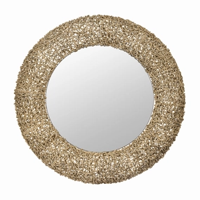 Tangled 407MI11 33-in Wall Mirror - Natural Ropewall mounted decorative mirror,full length dressing mirror