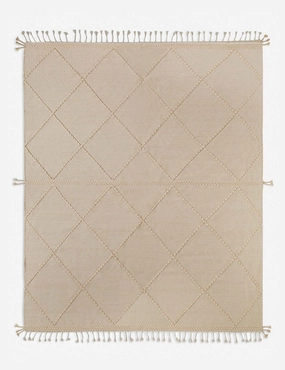 Taza Rug, Naturalmodern color block patchwork rug