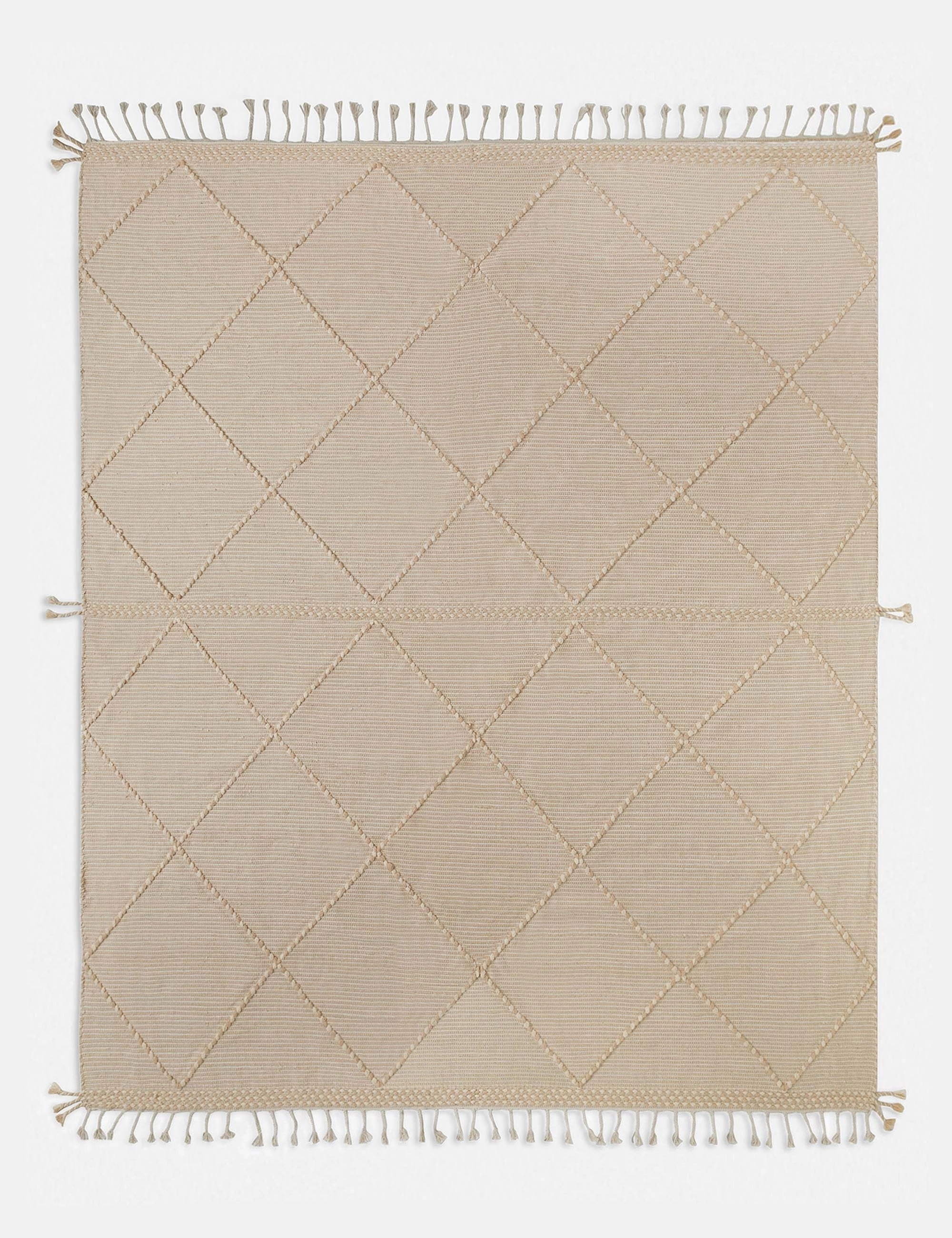Taza Rug, Naturalmodern color block patchwork rug