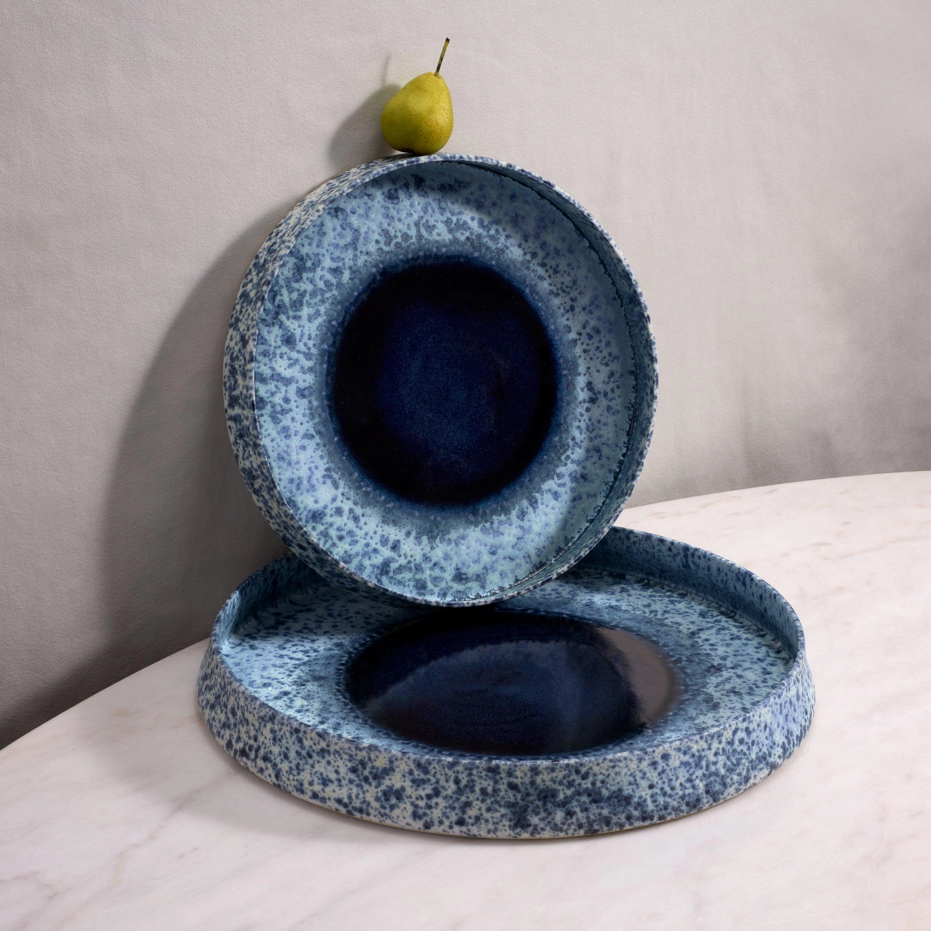 Terra Round Platter - Large - Indigo