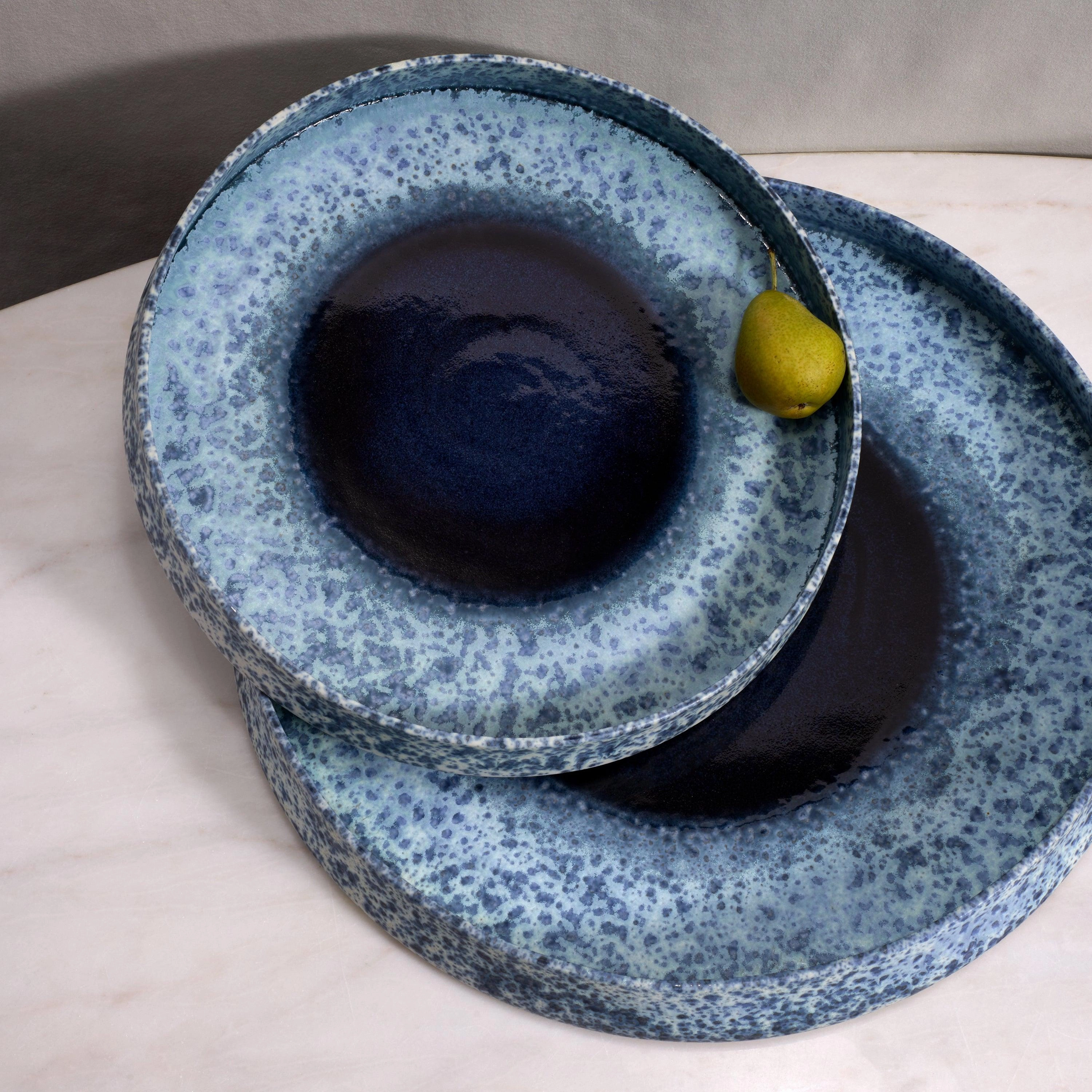 Terra Round Platter - Medium - Indigo