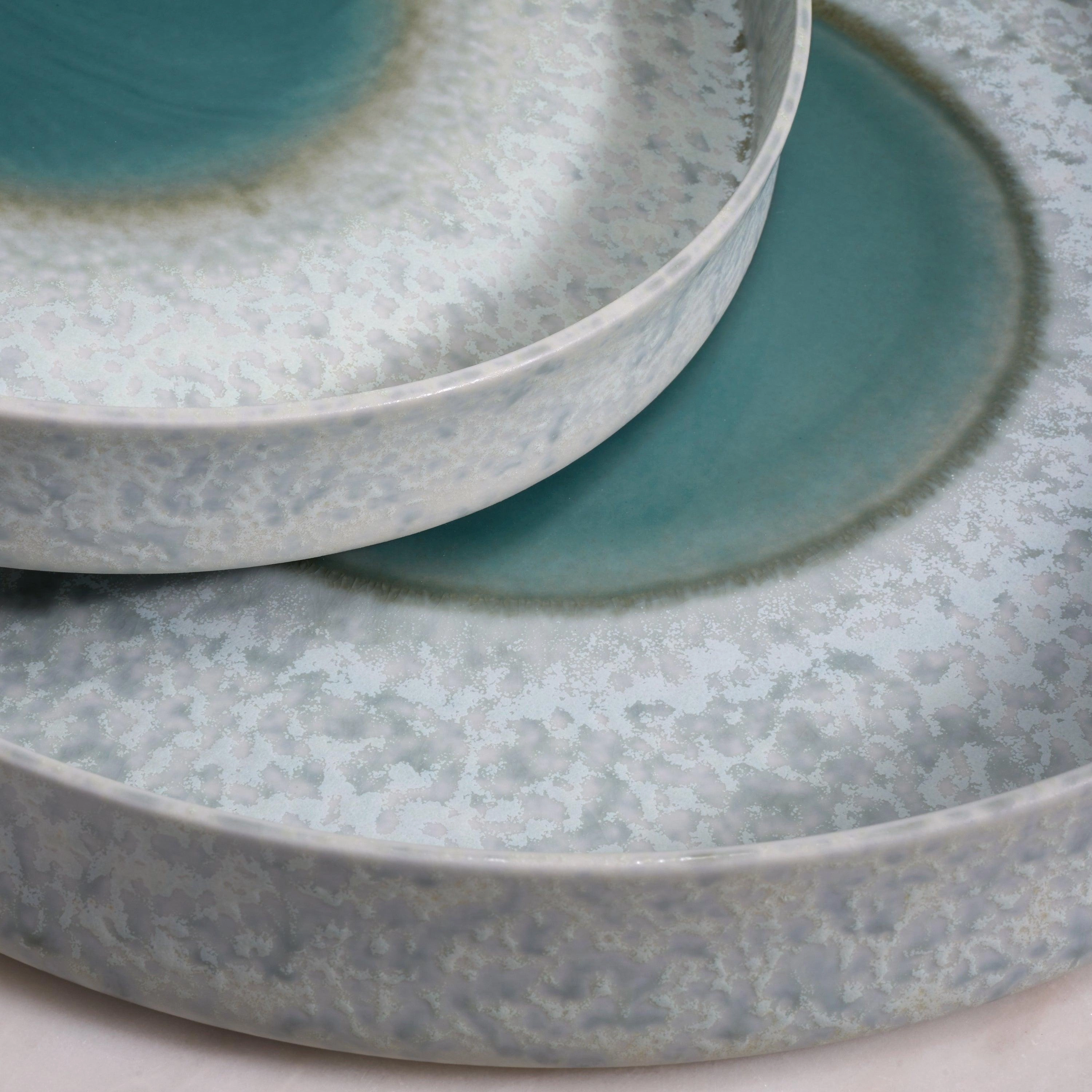 Terra Round Platter - Medium - Seafoam