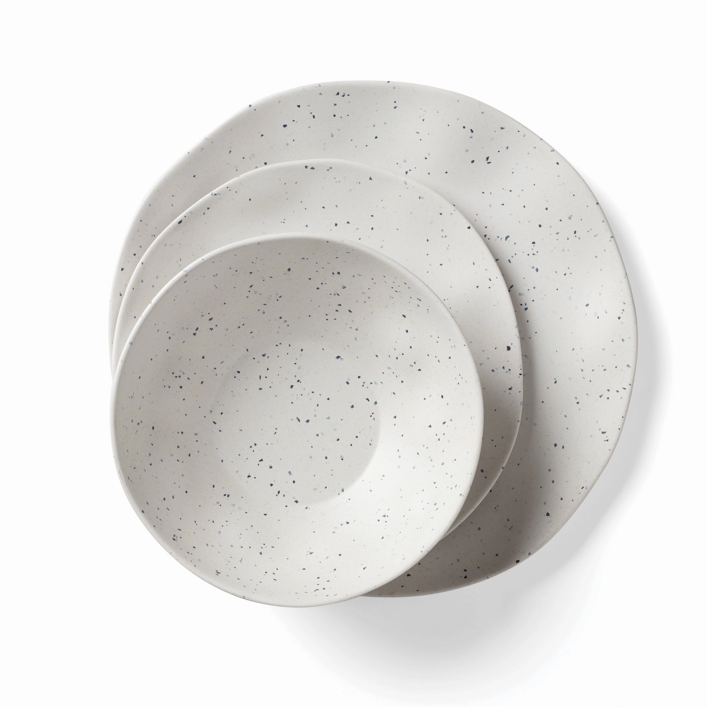 Terrazzo Melamine Cream 12-Piece Dinnerware Set