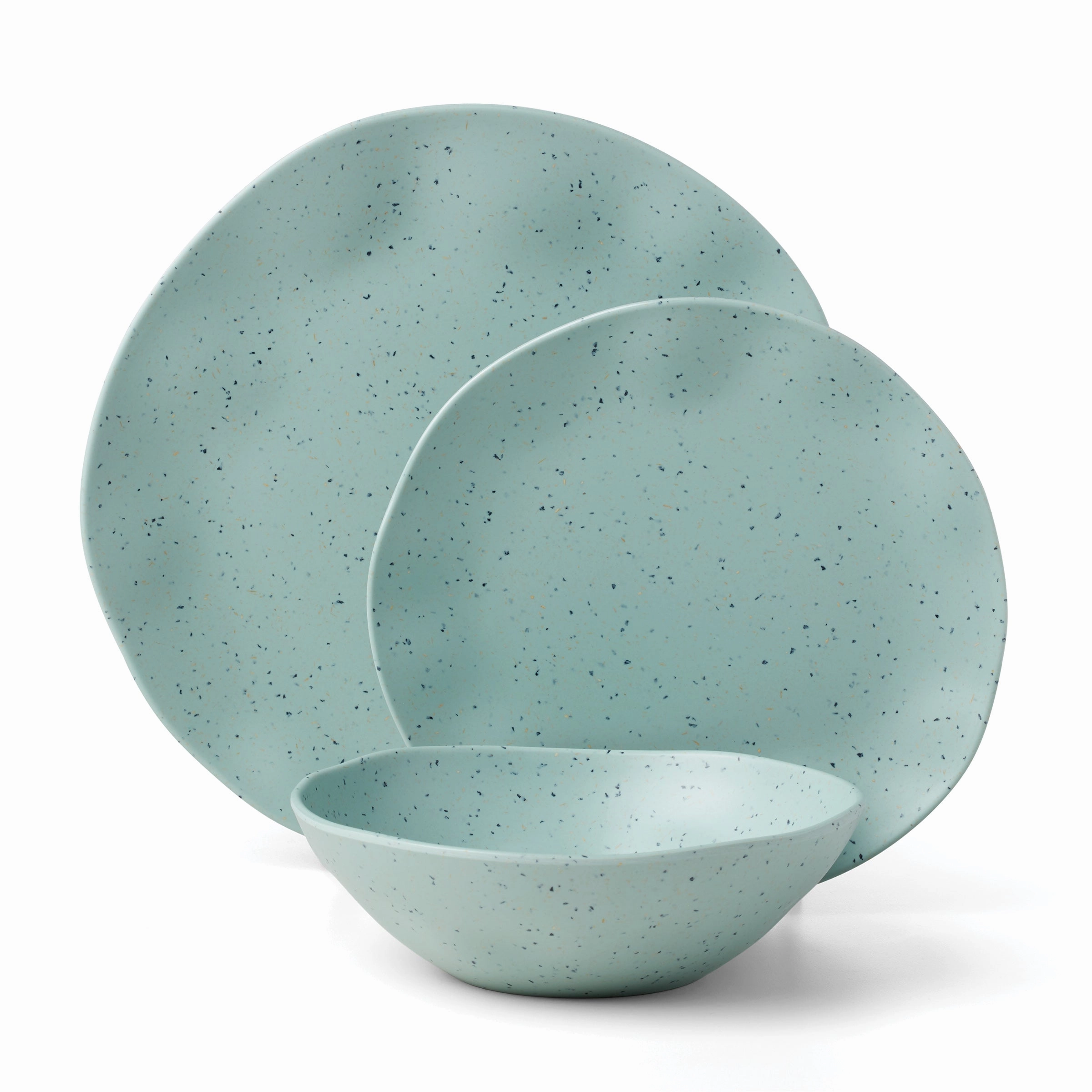 Terrazzo Melamine Mint 12-Piece Dinnerware Set