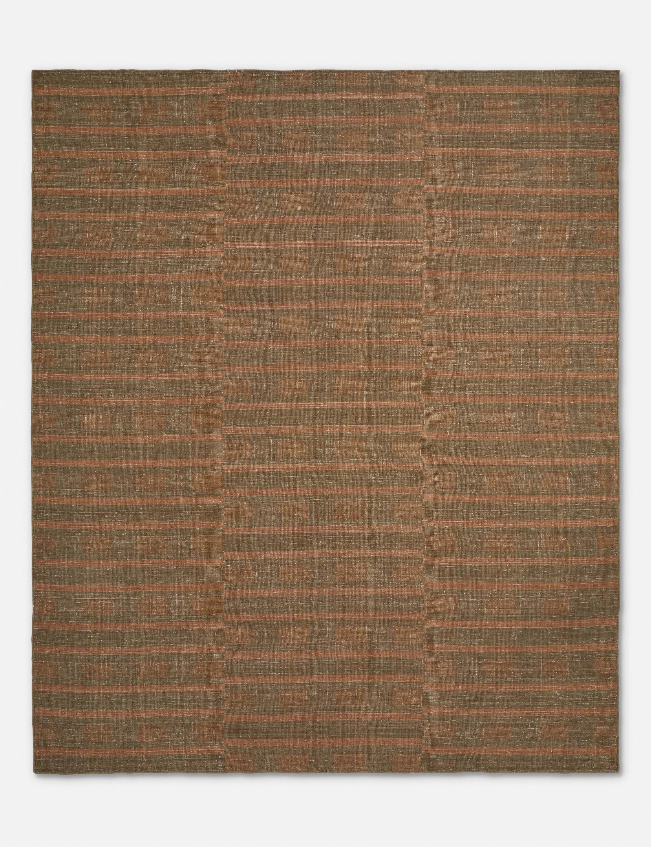 Tess Handwoven Wool-Blend Rugmodern color block patchwork rug