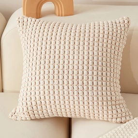 Textured Cream Throw Cushionhome decoration ,modern home decor 