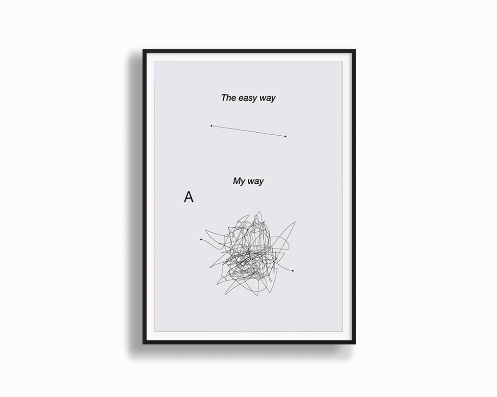 The Easy Way Vs My Way 2modern abstract painting decor