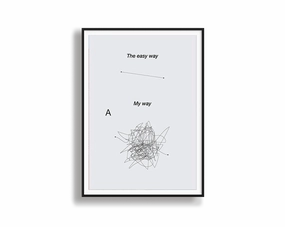 The Easy Way Vs My Way 2modern abstract painting decor