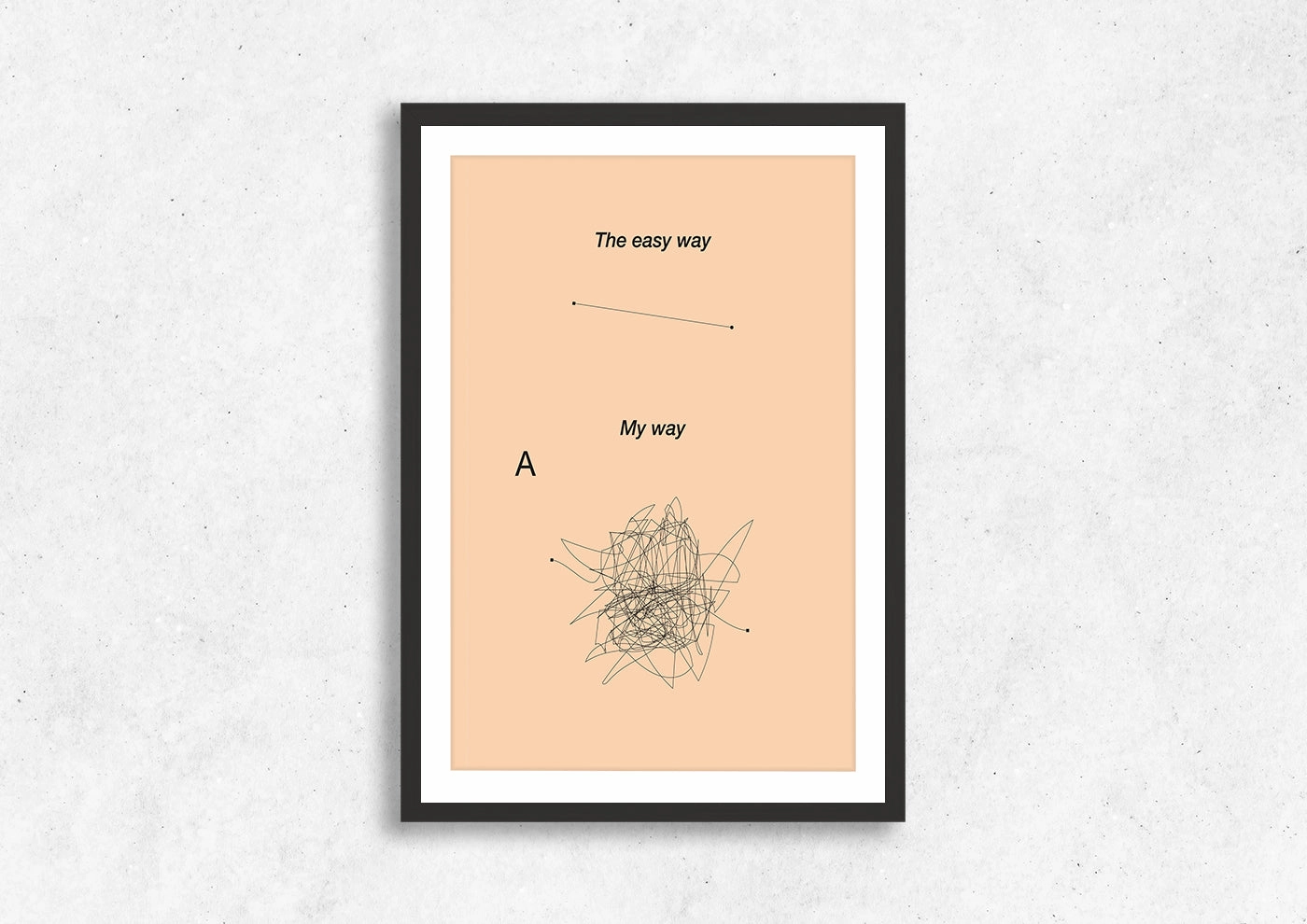 The Easy Way Vs My Way 3nordic style wall decor