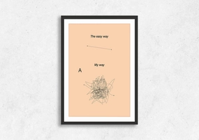 The Easy Way Vs My Way 3nordic style wall decor