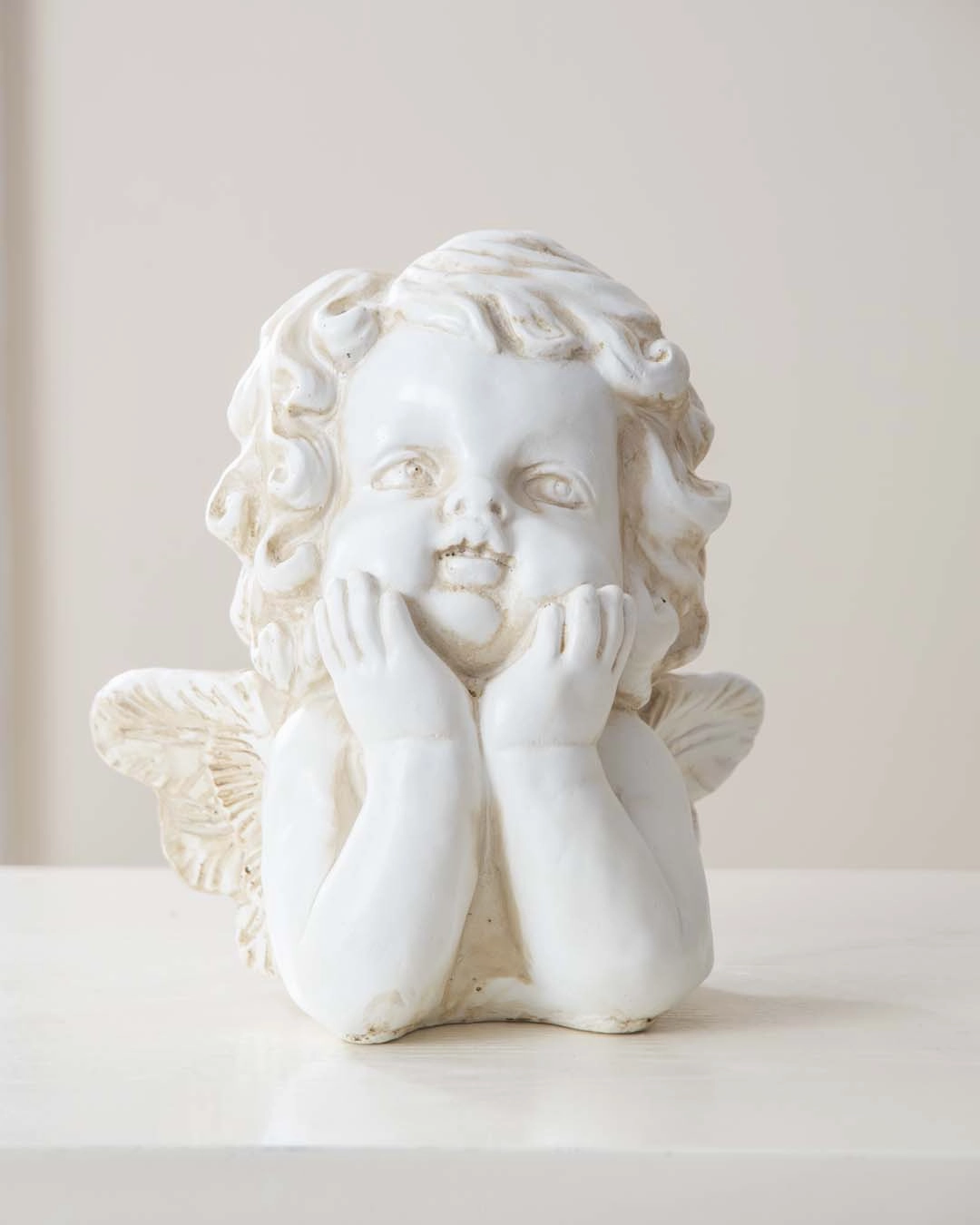 Thinking Angel Cherub Figurine
