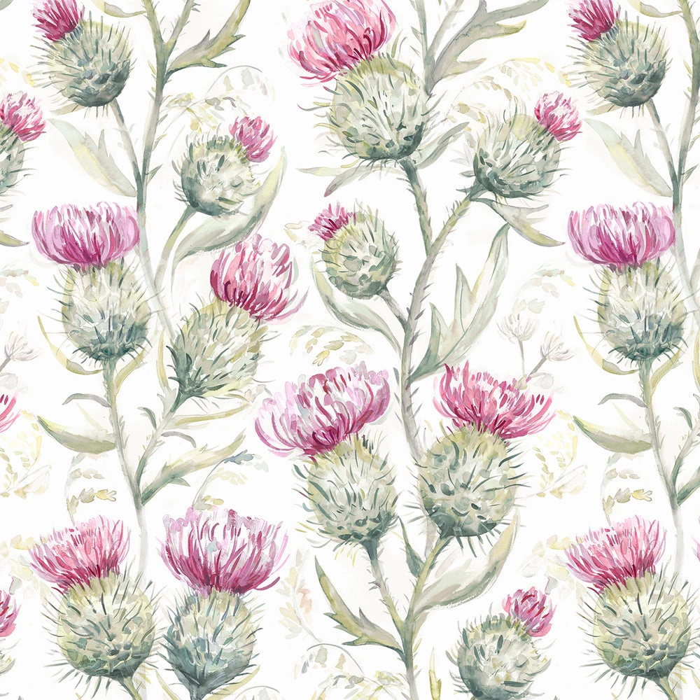 Thistle Glen Printed Linen Made to Measure Roman Blinds Summer