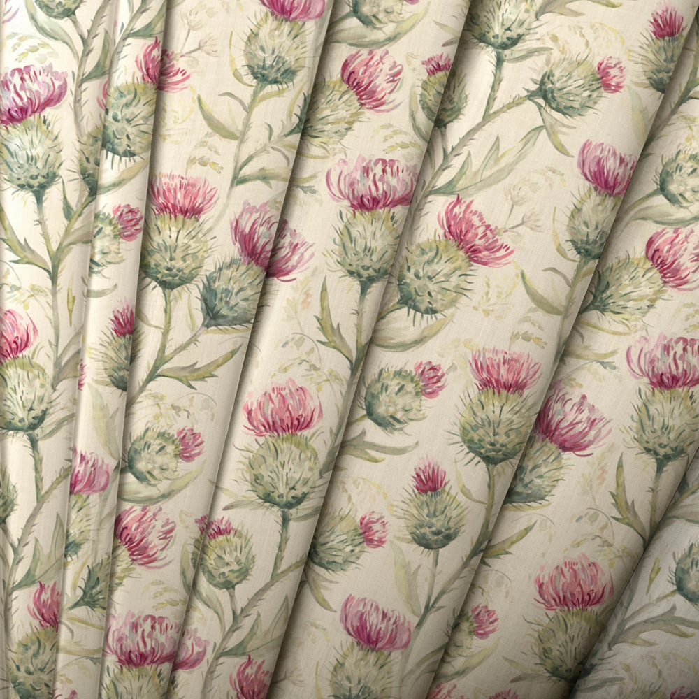 Thistle Glen Printed Linen Made to Measure Roman Blinds Summer