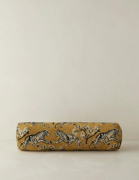 Tiger Jacquard Bolster Pillow by Sarah Sherman Samuelbedding sets ,throw blankets 