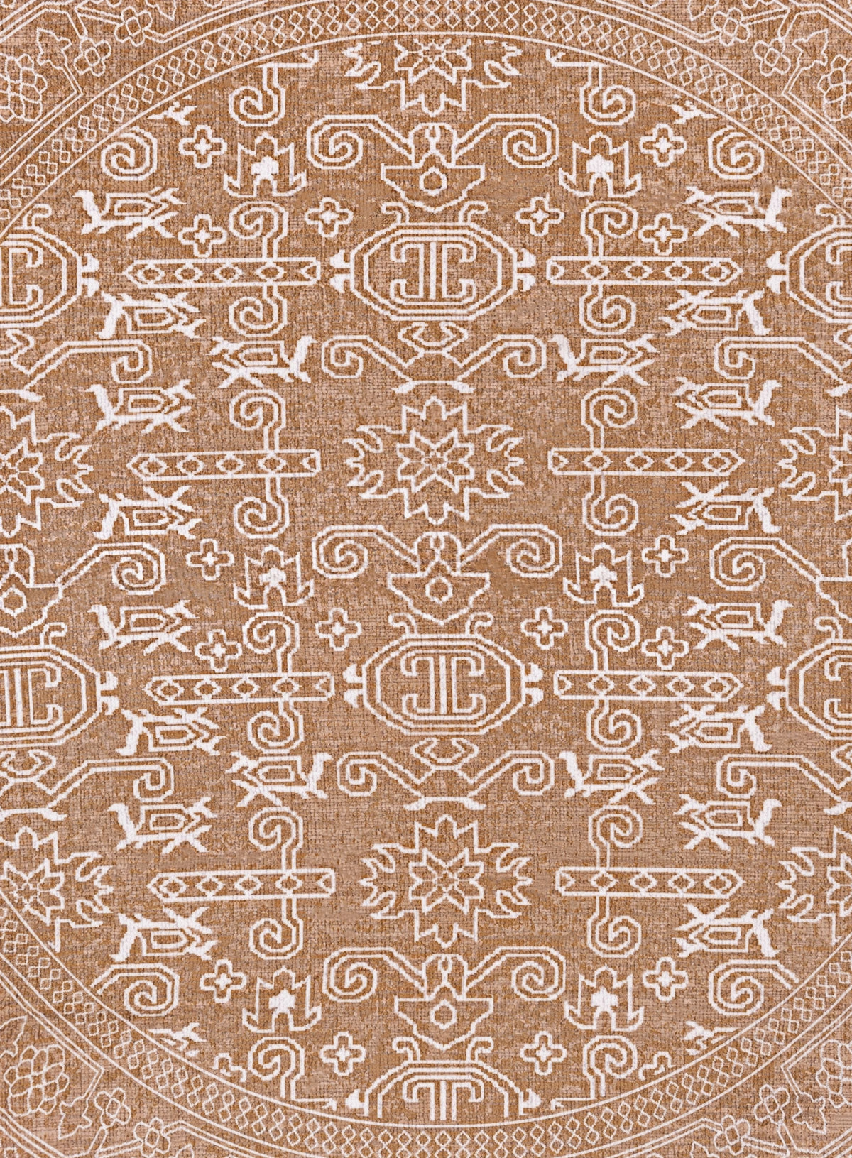 Tiki Brown Mustard Plush Rollie Pollie Round Playmat