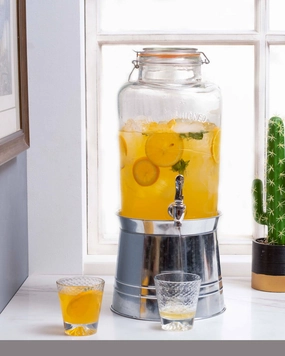 Timeless Beverage Dispenser With Galvanized Basemodern kitchen decor ,kitchen dinner set ,dinnerware 