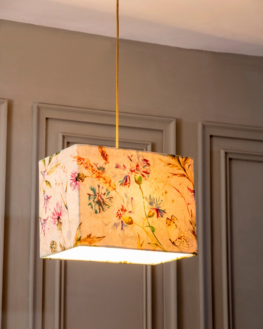 Timeless Floral Rectangular Shade Pendant Lightmodern wall lamp,smart wall lamp