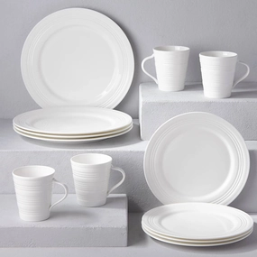 Tin Can Alley Four Degree 12-Piece Dinnerware Setmodern kitchen decor ,kitchen dinner set ,dinnerware 
