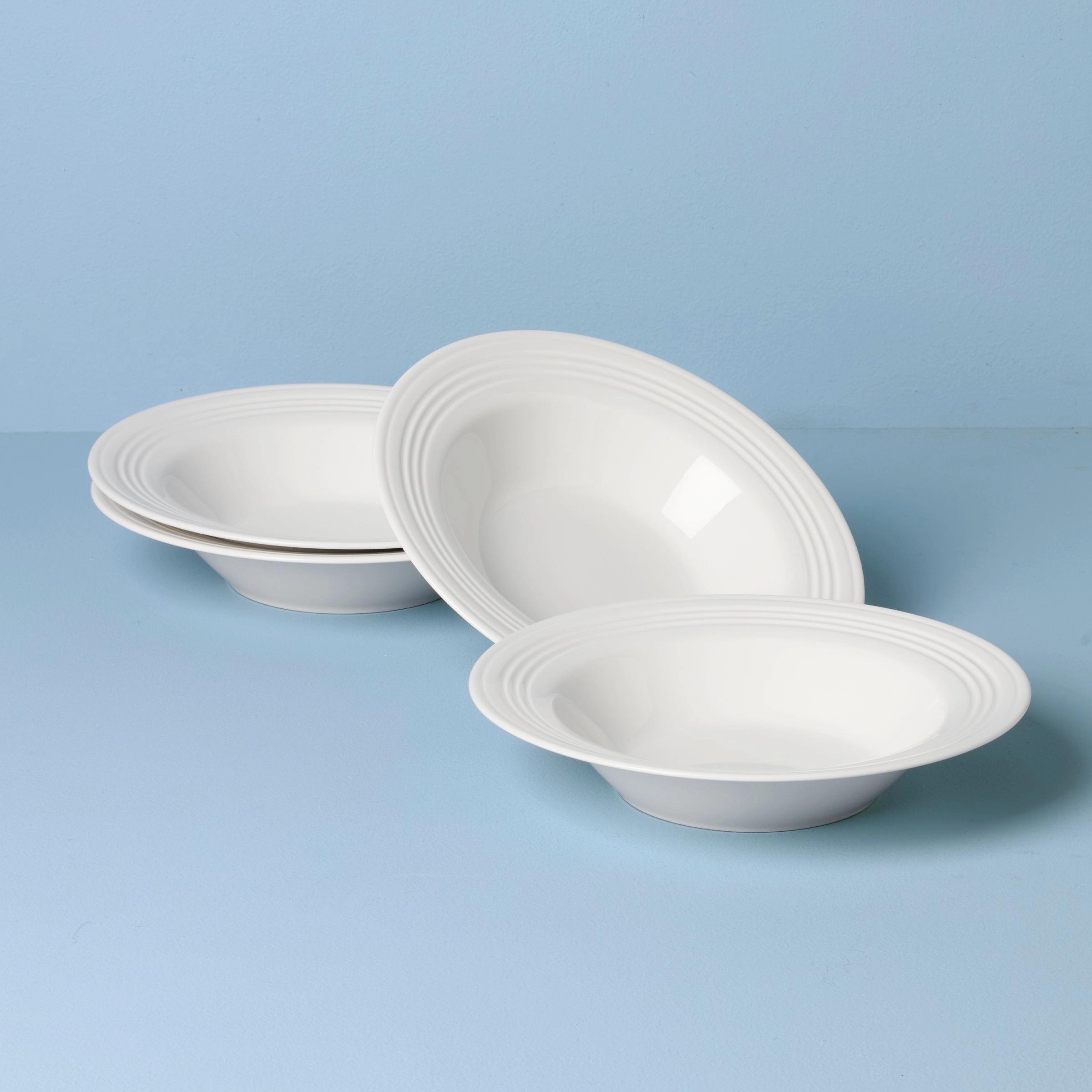 Tin Can Alley Rimmed Pasta/Soup Bowls - Set of 4modern kitchen decor ,kitchen dinner set ,dinnerware 