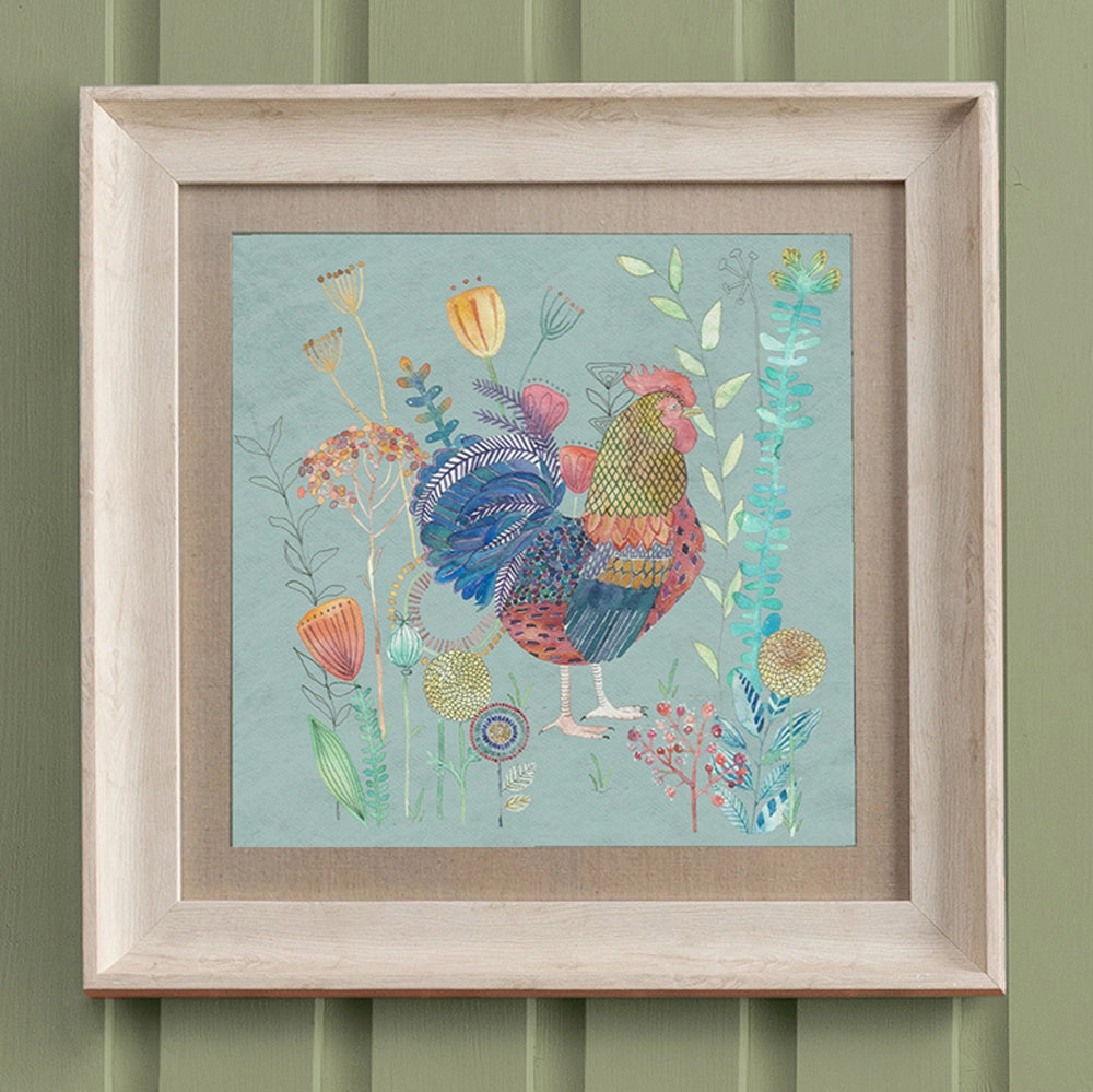 Tobias Framed Print Birch/Robins Egg