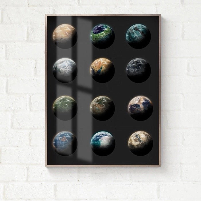 Transparent Moon Wall Art With Frame