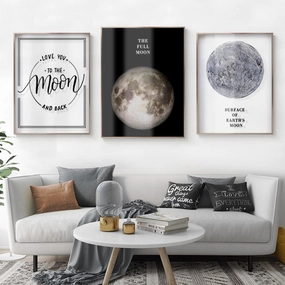 Transparent Moon Wall Art With Framehome decor ,wall decor 