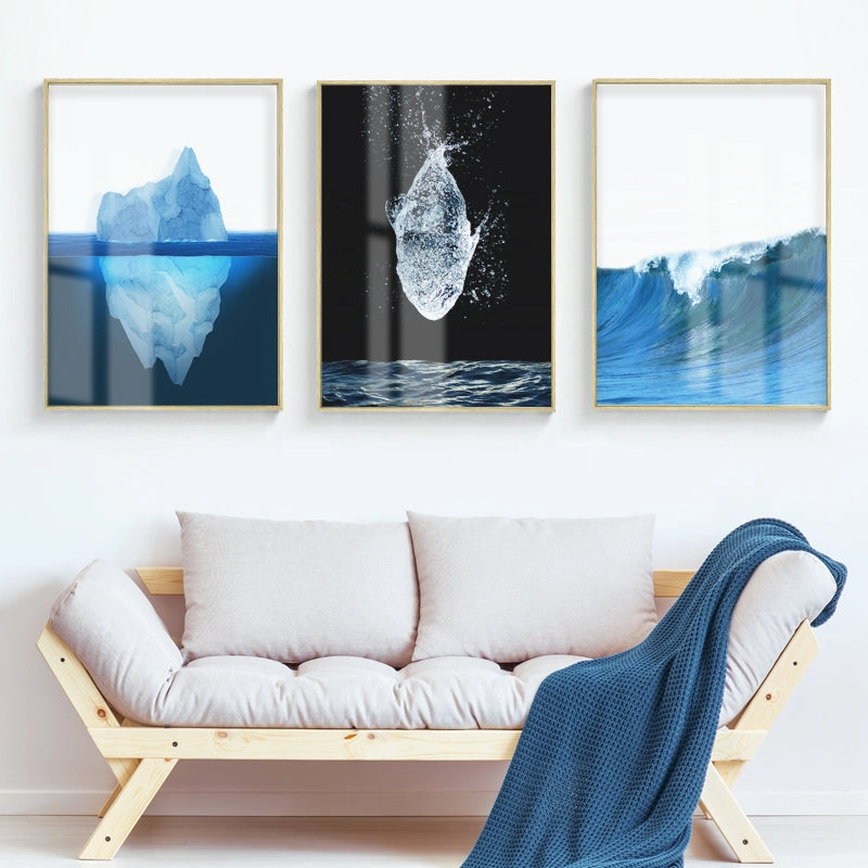 Transparent Ocean Wall Art With Frame