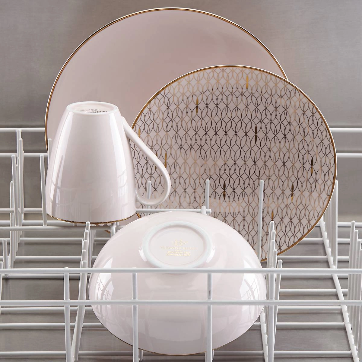 Trianna Blush 12-Piece Dinnerware Set