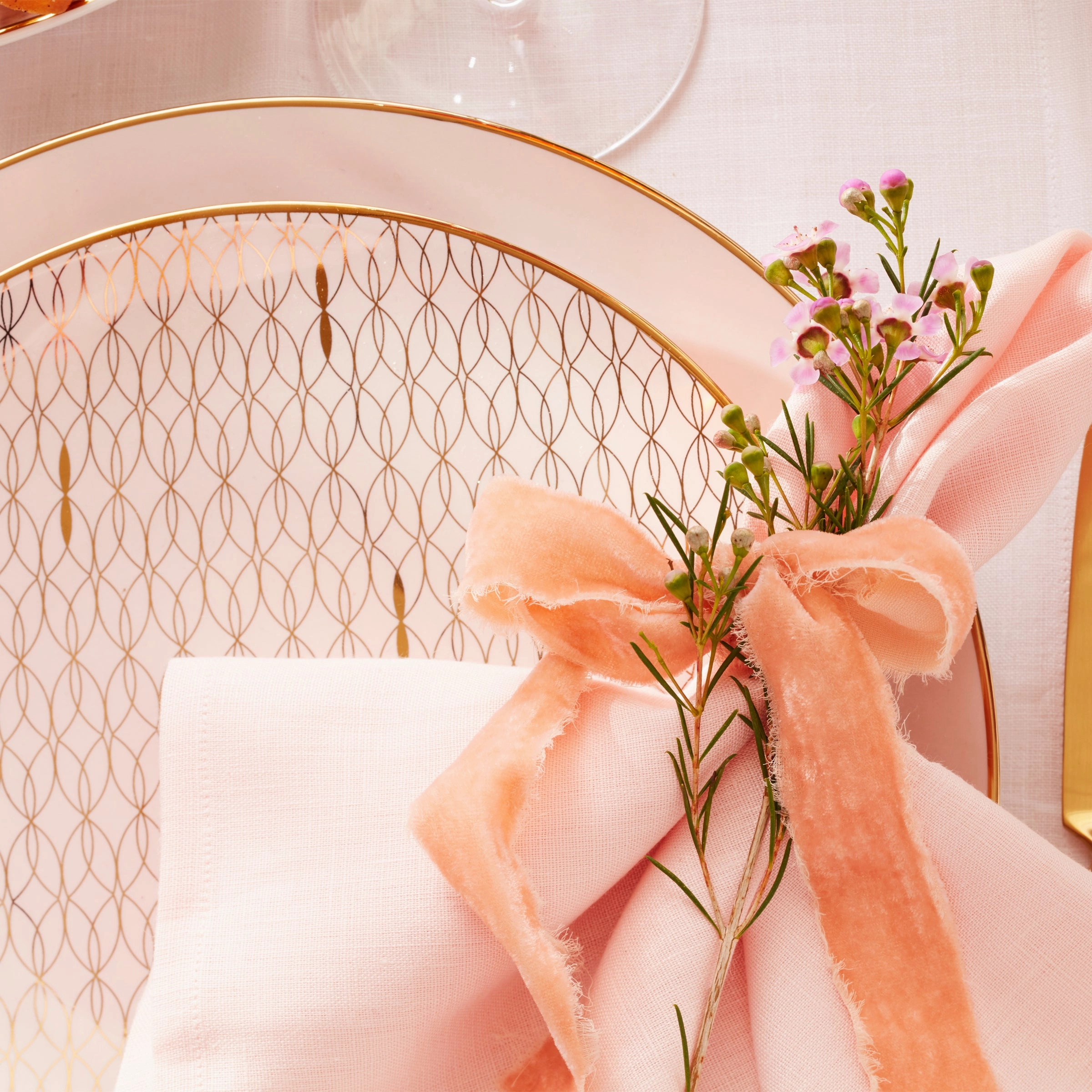Trianna Blush 12-Piece Dinnerware Set